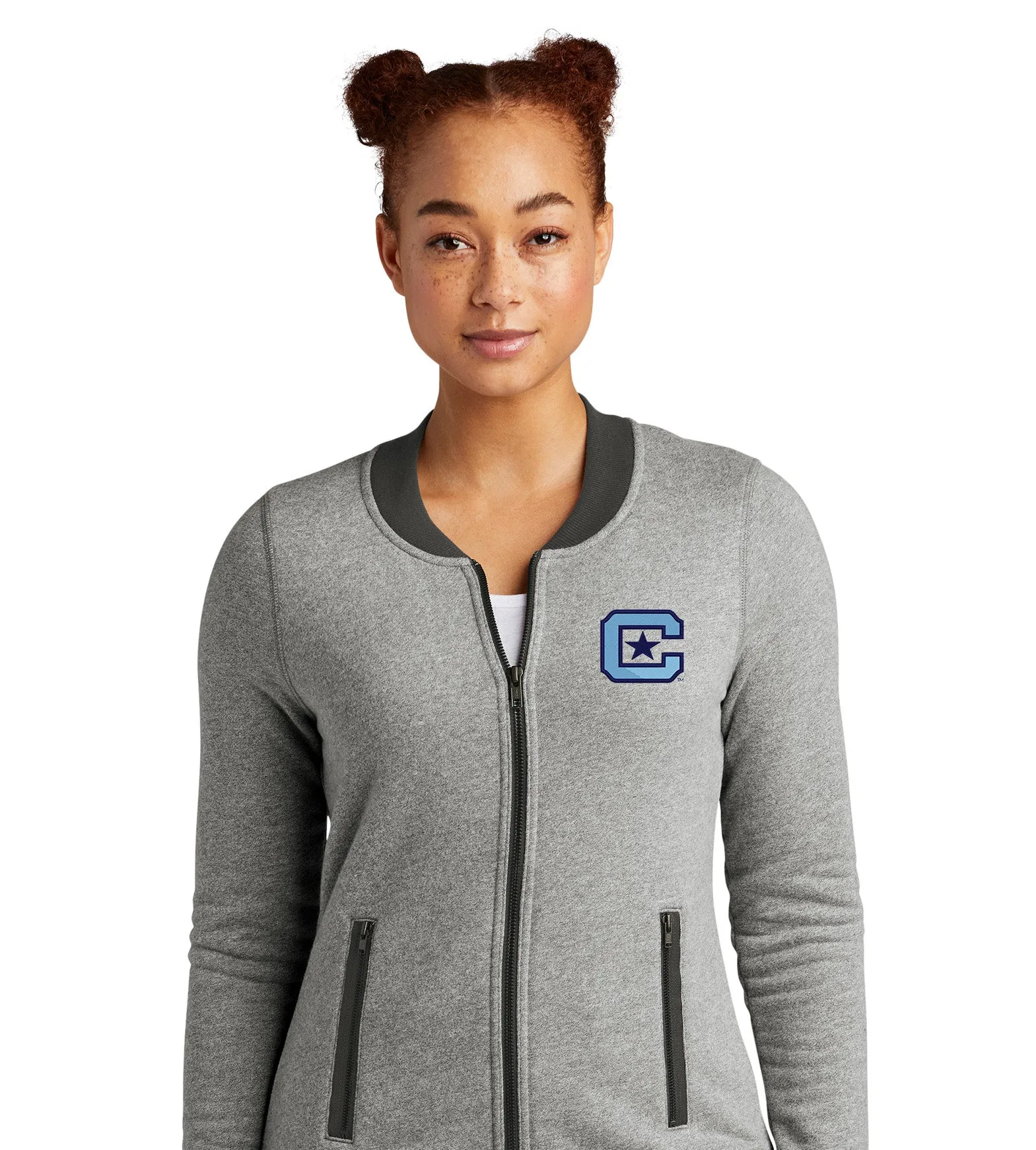 The Citadel C Ladies French Terry Baseball Full-Zip