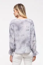 Tie-Dye Surplice Top