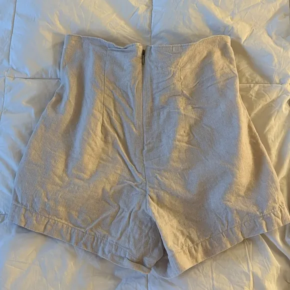 Tie front linen short