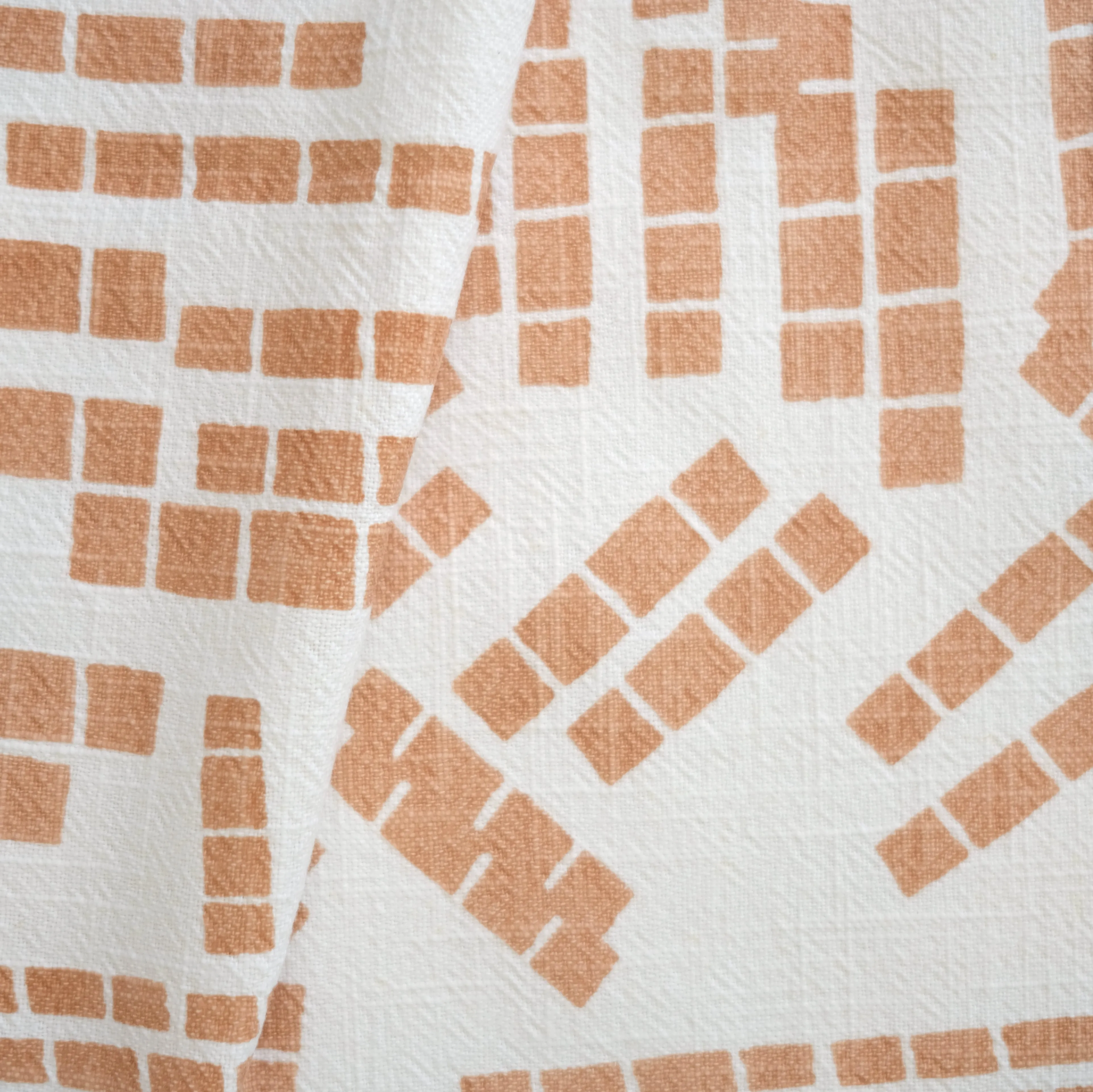 TILES in SHELL - Fabric by the yard