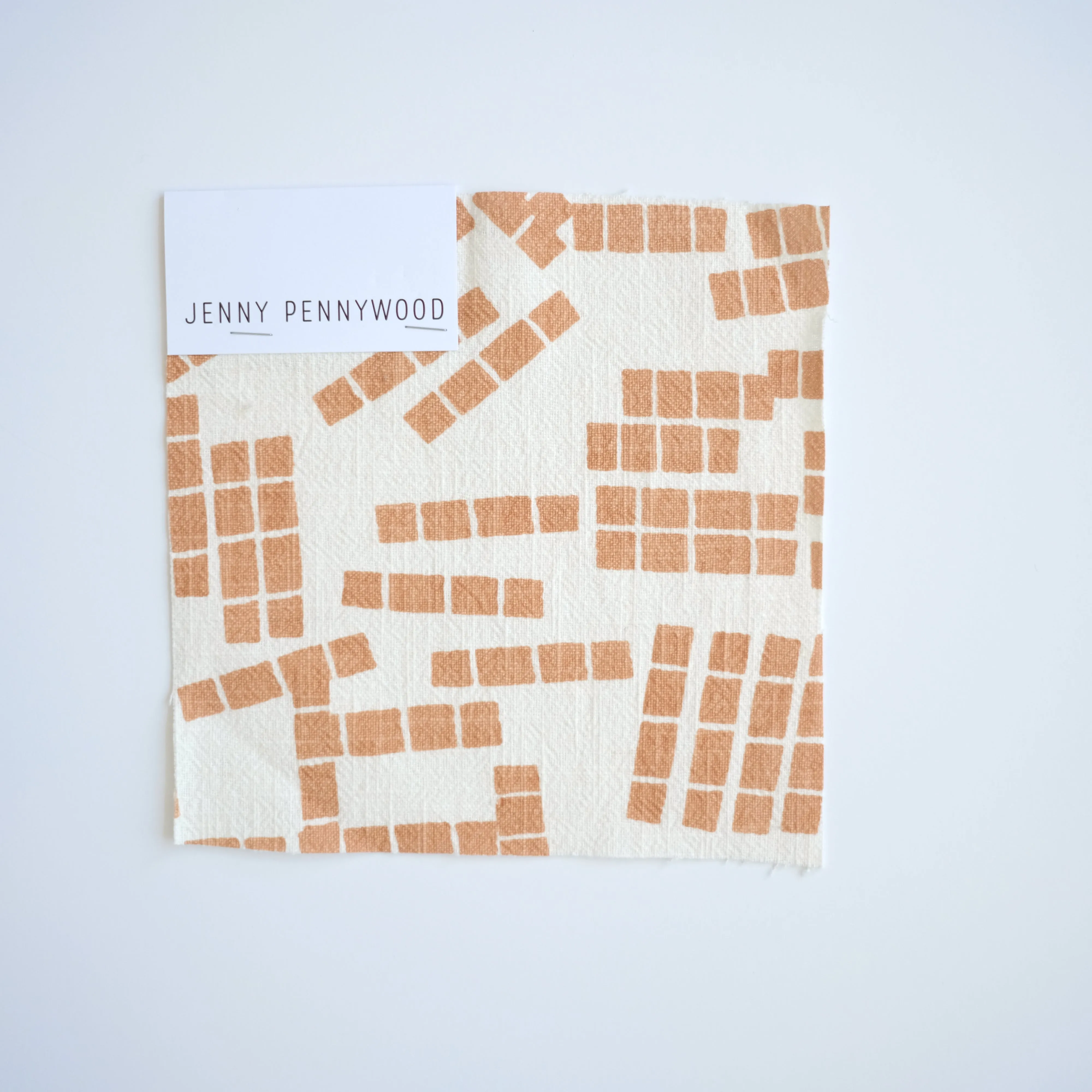TILES in SHELL - Fabric by the yard