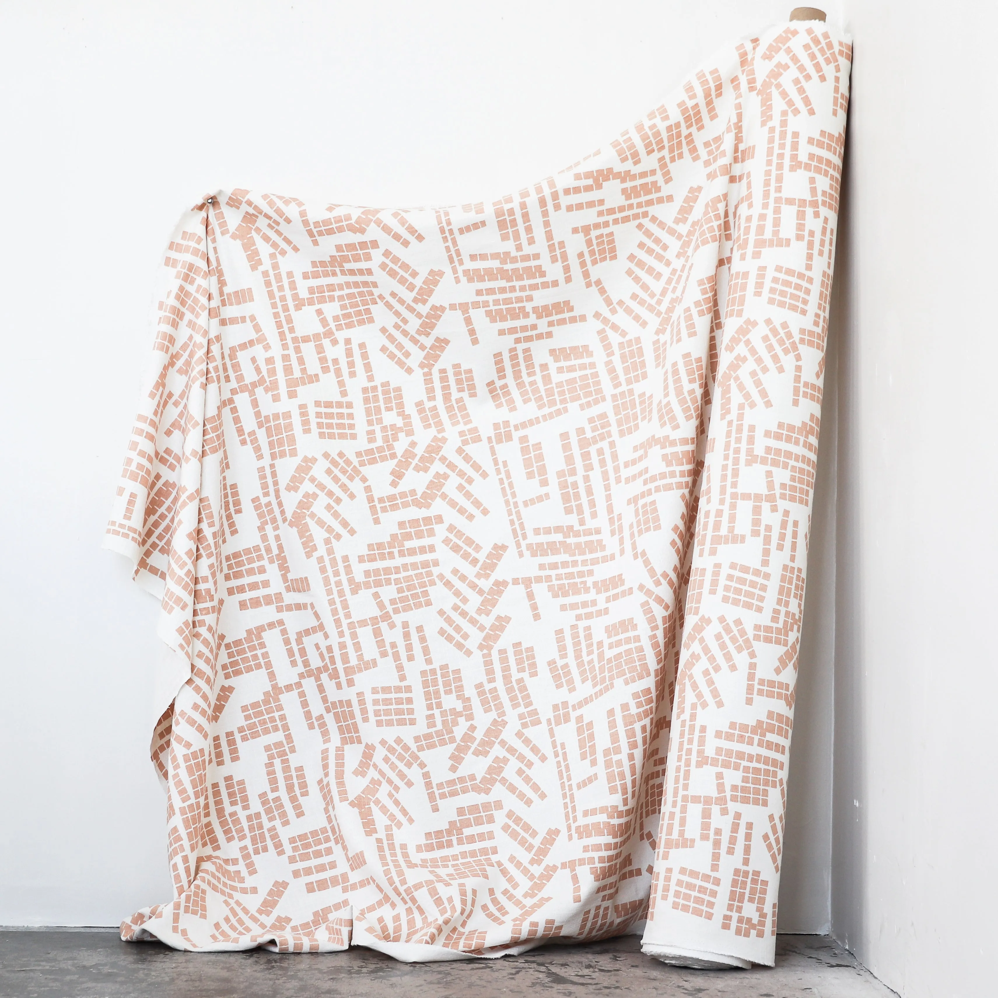 TILES in SHELL - Fabric by the yard