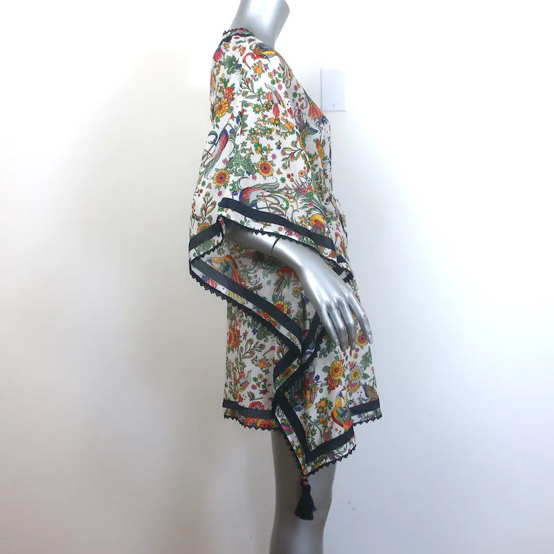 Tory Burch Promised Land Caftan White/Multi Floral Print Size Medium/Large