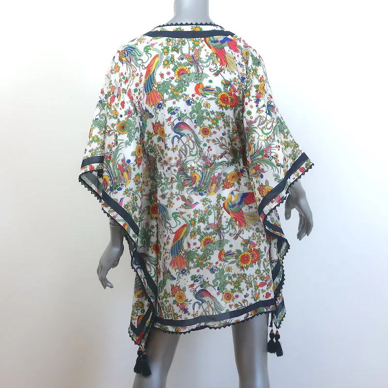 Tory Burch Promised Land Caftan White/Multi Floral Print Size Medium/Large