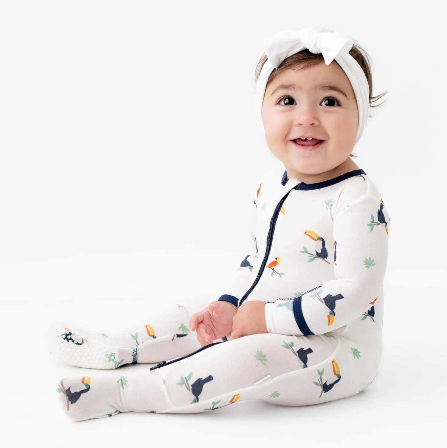 Toucan Zippered Footie