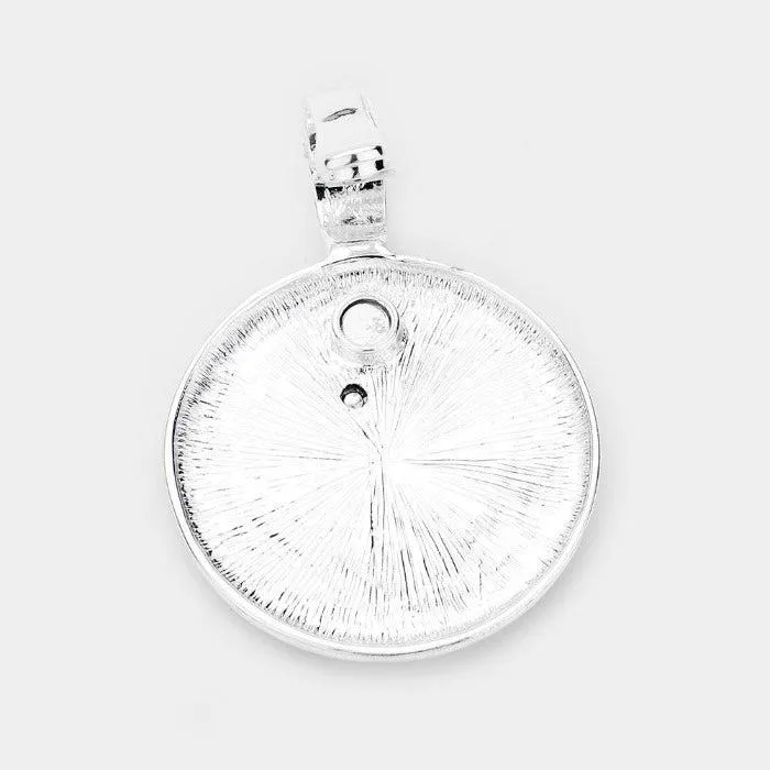 Tree Pattern Hammered Pendant Set