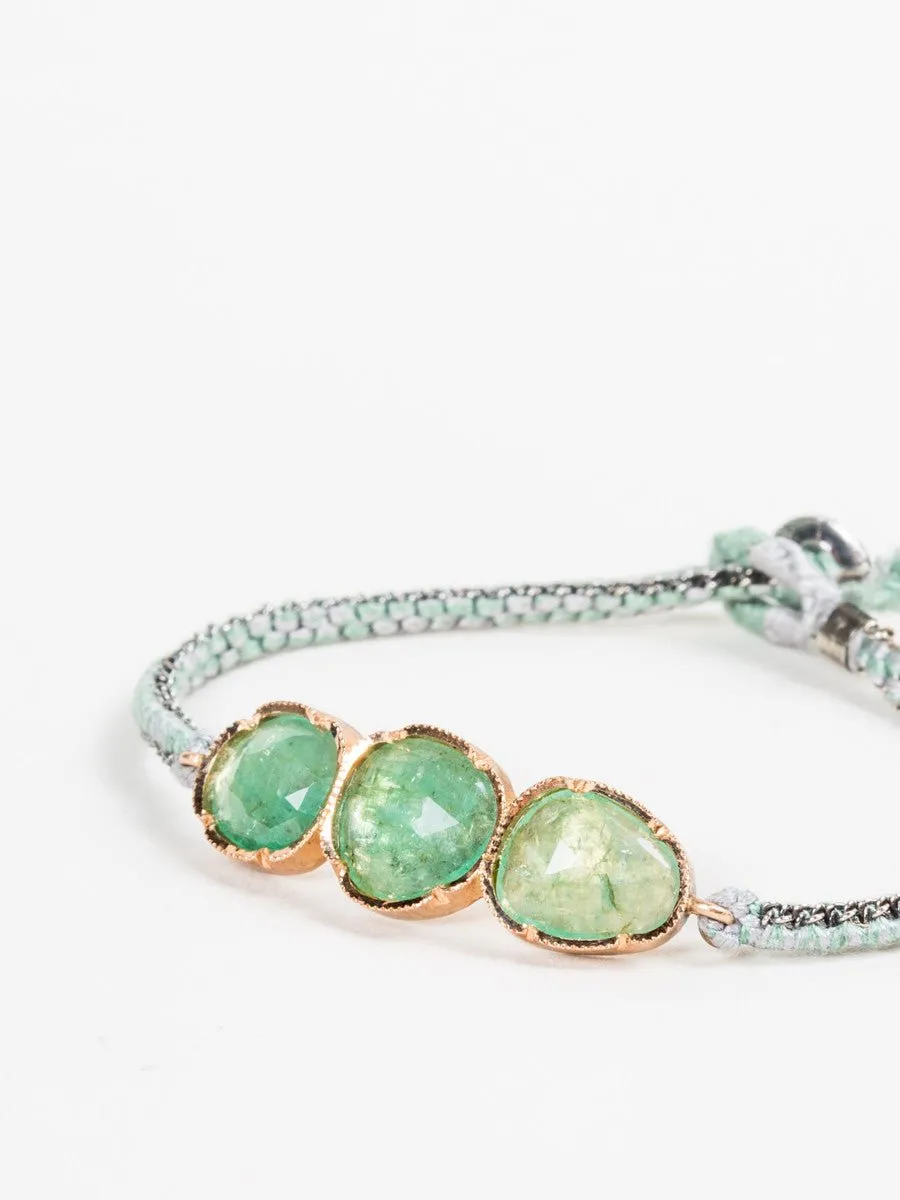 triple orbit emerald bracelet