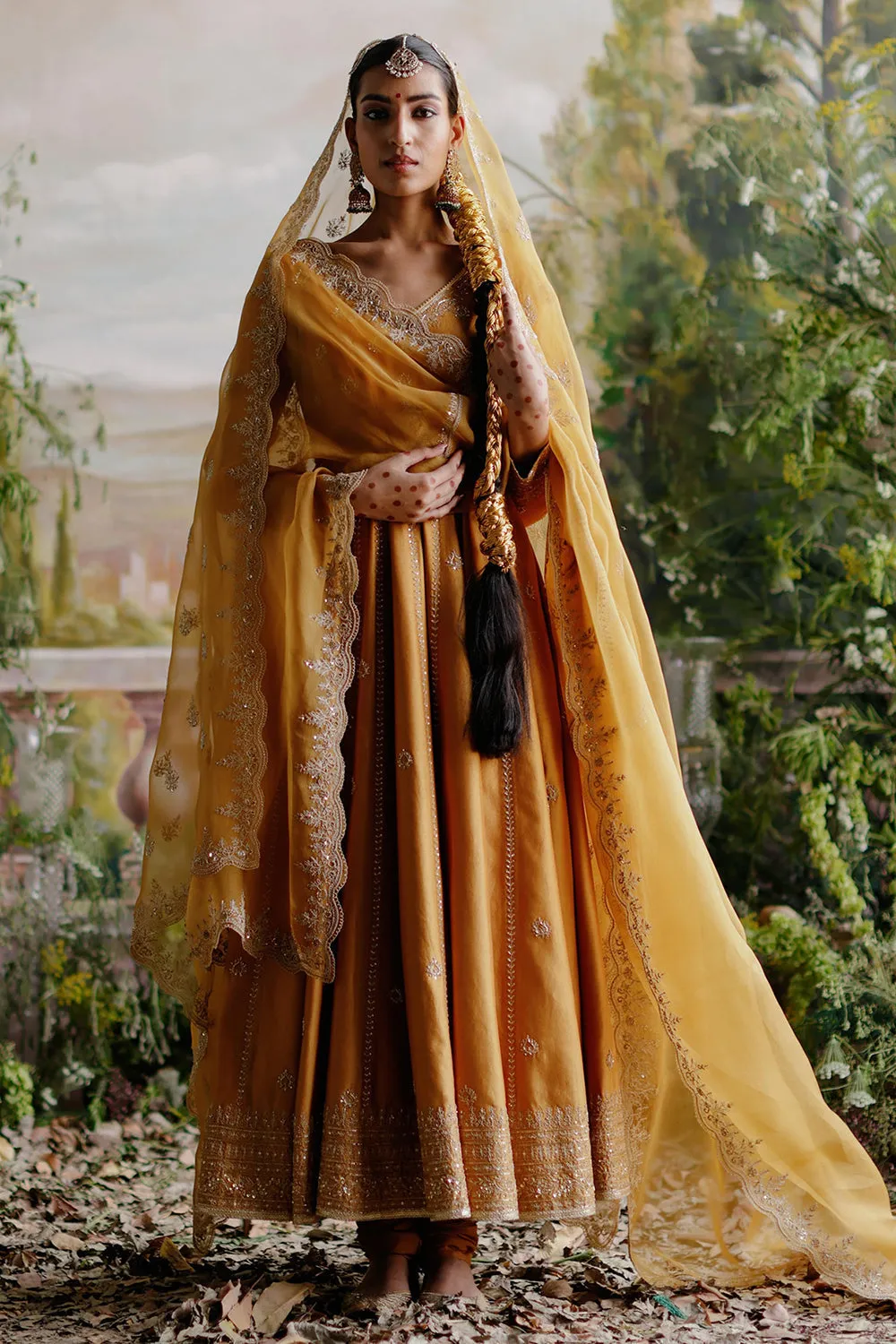 Tuscany Mustard Anarkali Set