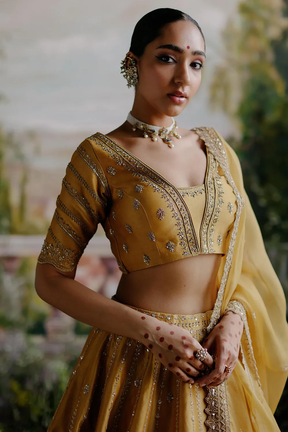 Tuscany Mustard Lehenga Set