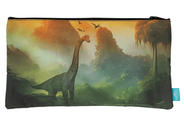 Twin Zip Pencil Case - Jurassic Kingdom