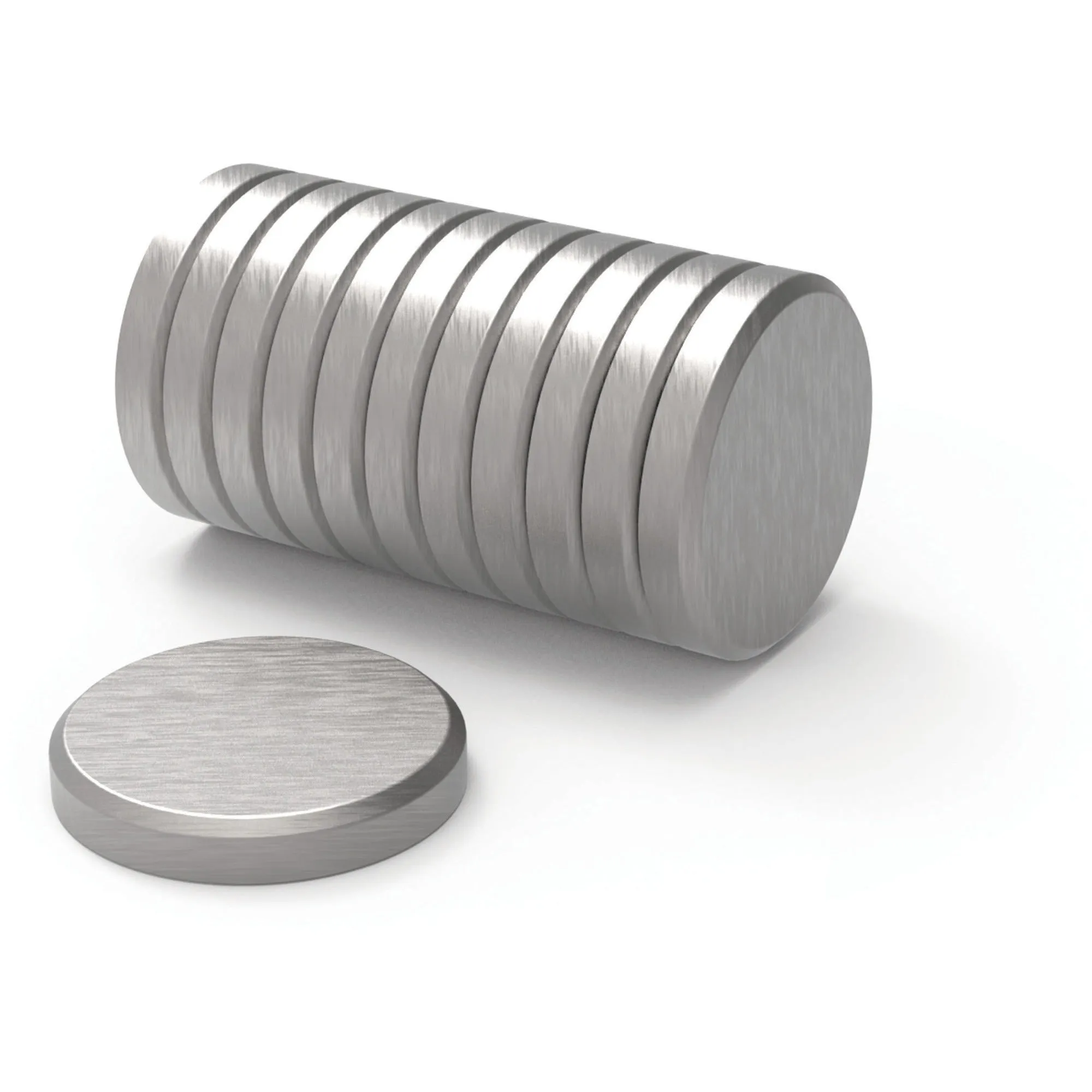 U Brands High Energy Brushed Metal Magnets for Glass Dry Erase Boards, 1 3/8?, Silver, 12-Count (2911U00-12)