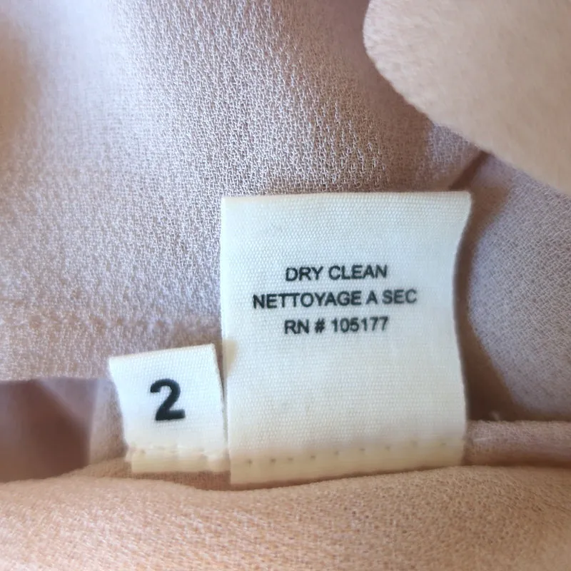 Ulla Johnson Jules Asymmetric Midi Dress Dusty Rose Swiss Dot Size 2
