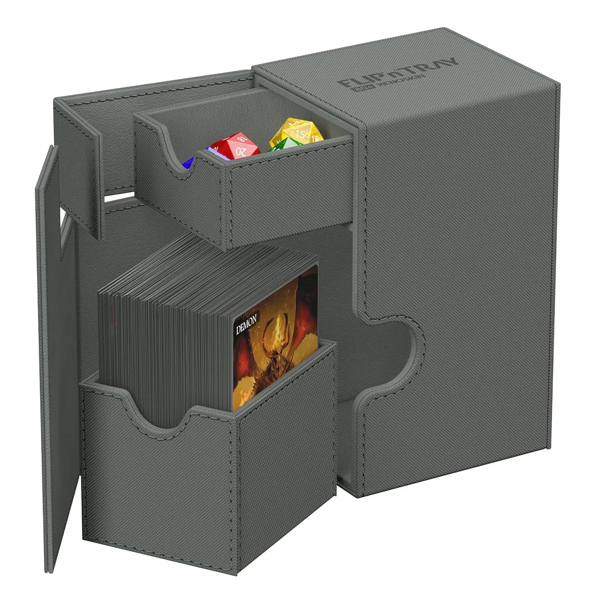 Ultimate Guard Flip n Tray Deck Case 80  Standard Size XenoSkin Monocolor Grey Deck Box