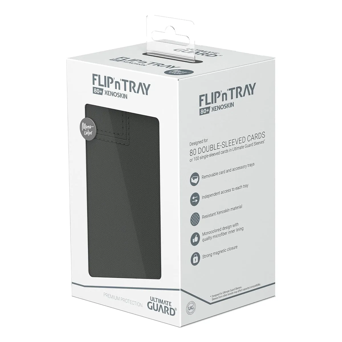 Ultimate Guard Flip n Tray Deck Case 80  Standard Size XenoSkin Monocolor Grey Deck Box