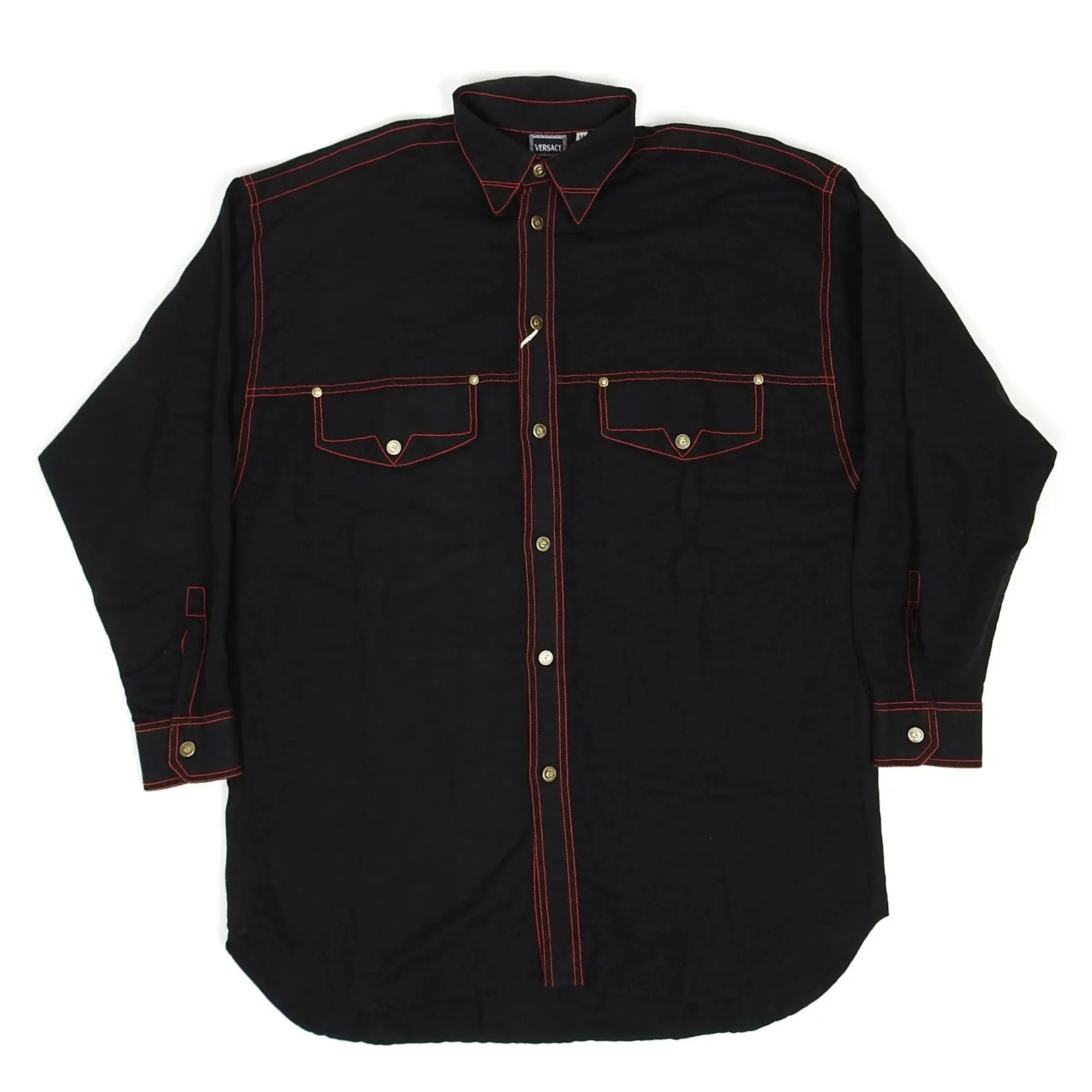 Versace Jeans Signature Vintage Button Up Size Medium
