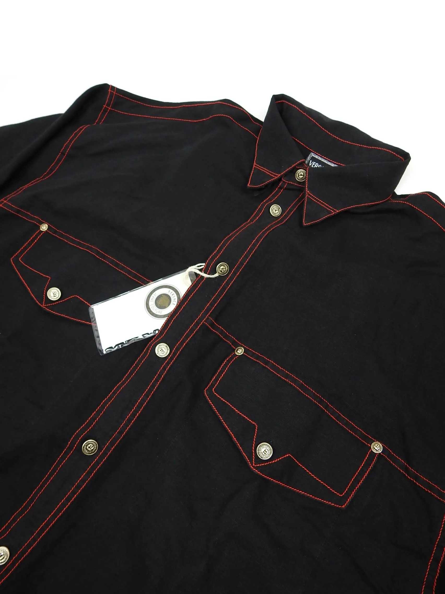 Versace Jeans Signature Vintage Button Up Size Medium