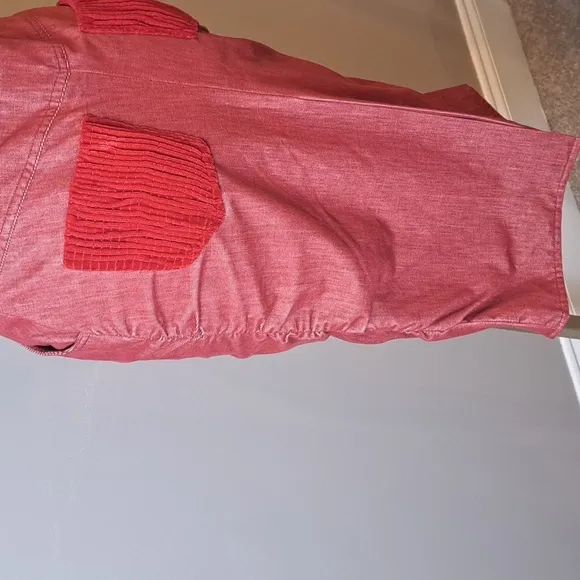 Versus Versace Red Lightweight Corduroy Ruched Pencil Skirt