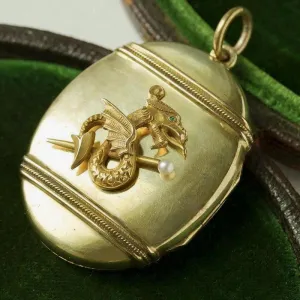 Victorian Dragon Gold Locket