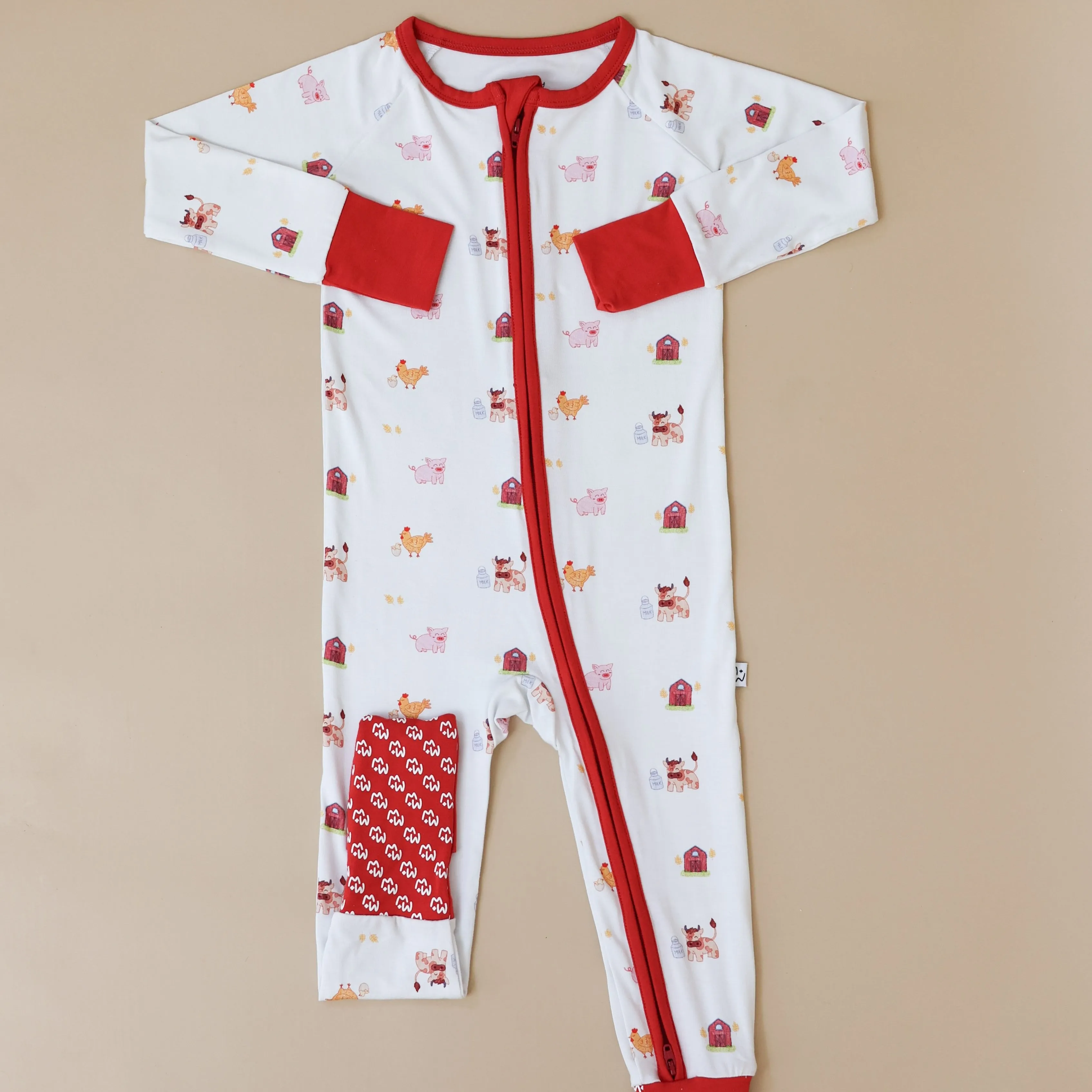 Wally Farm Zippered Romper