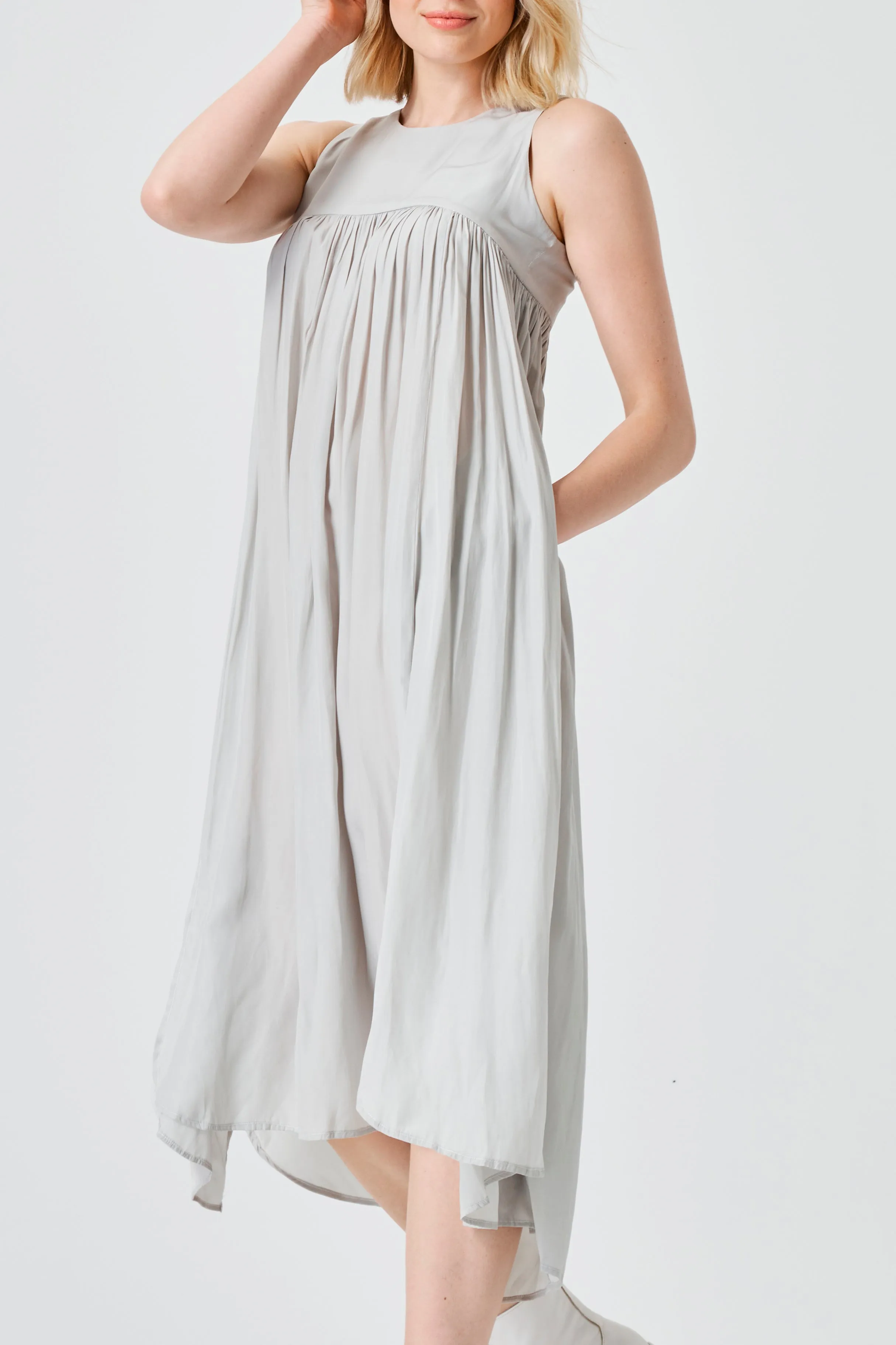 Washable Silk Flowing Tank Dress