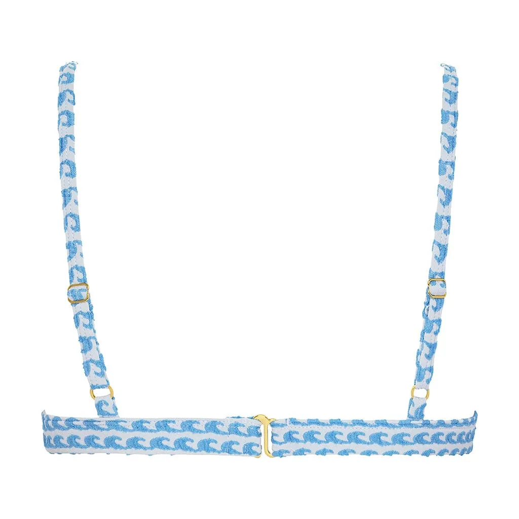 Wave Repeat Hunter Triangle Bikini Top