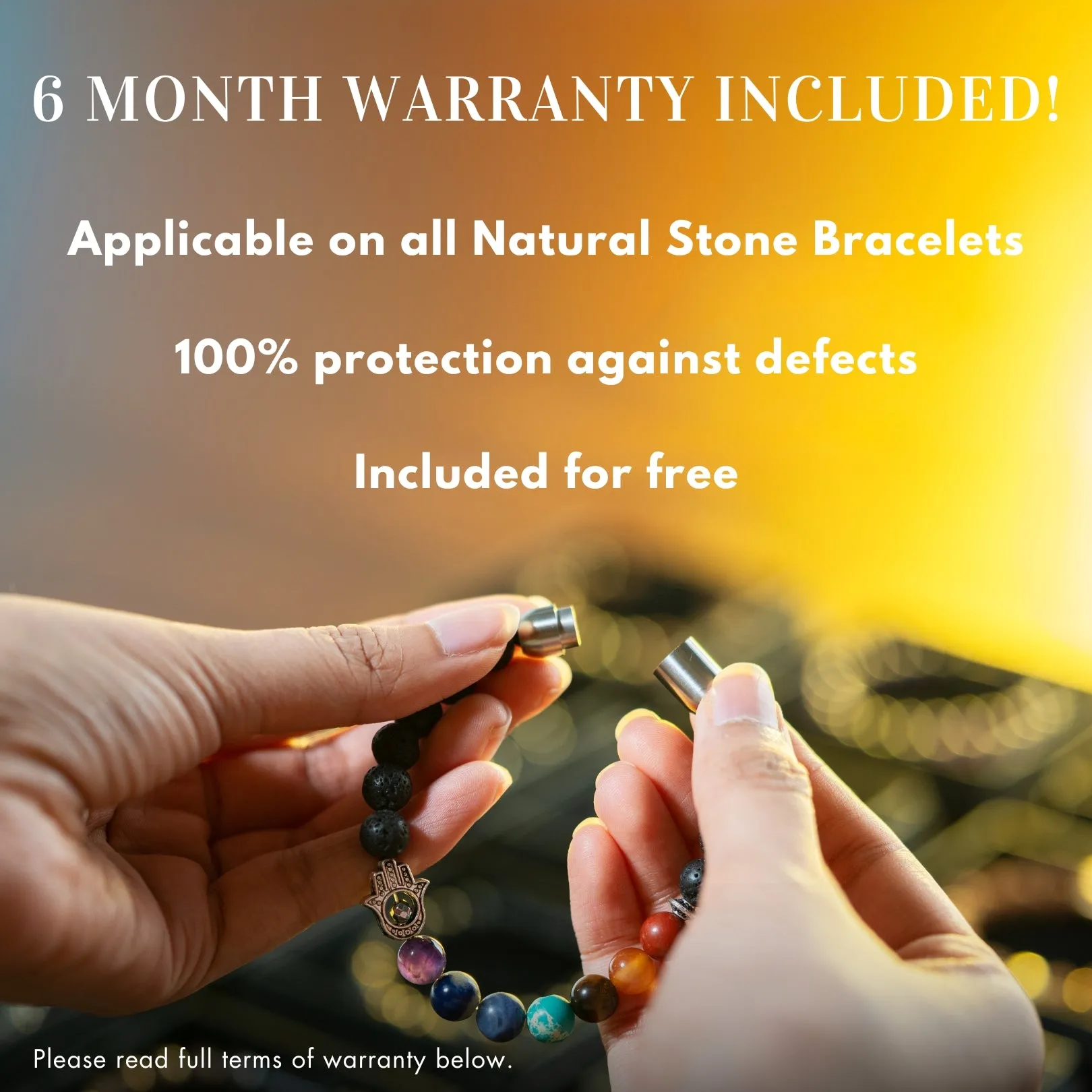 Wellness Gloss Onyx and Amethyst Natural Stone Bracelet With Magsnap 2