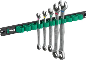 Wera 05020015001 9631 Magnetic rail 6000 Joker 2, Ring ratchet spanner set