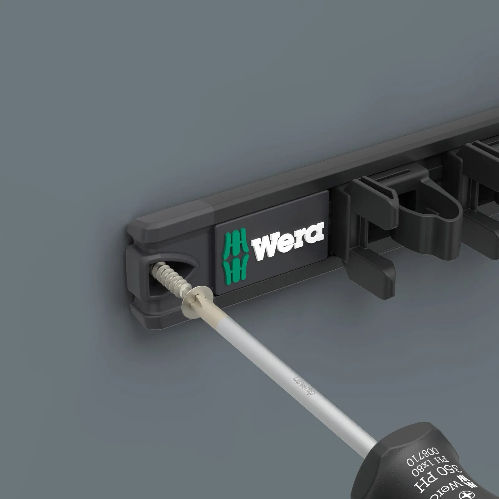 Wera 9611 Mangetic Rail For Kraftform Screwdrivers (Empty, 9pc), 05136414001