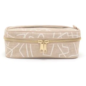 WHITE ABSTRACT LINES PETITE BEAUTY POCHE