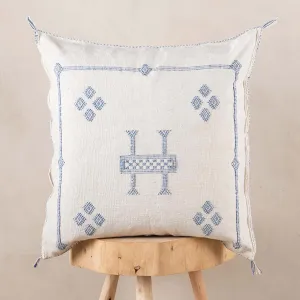 White Cactus silk pillow cover