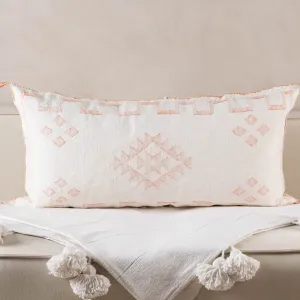 White Cactus silk pillow cover