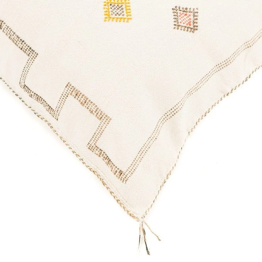 White Cactus silk pillow cover