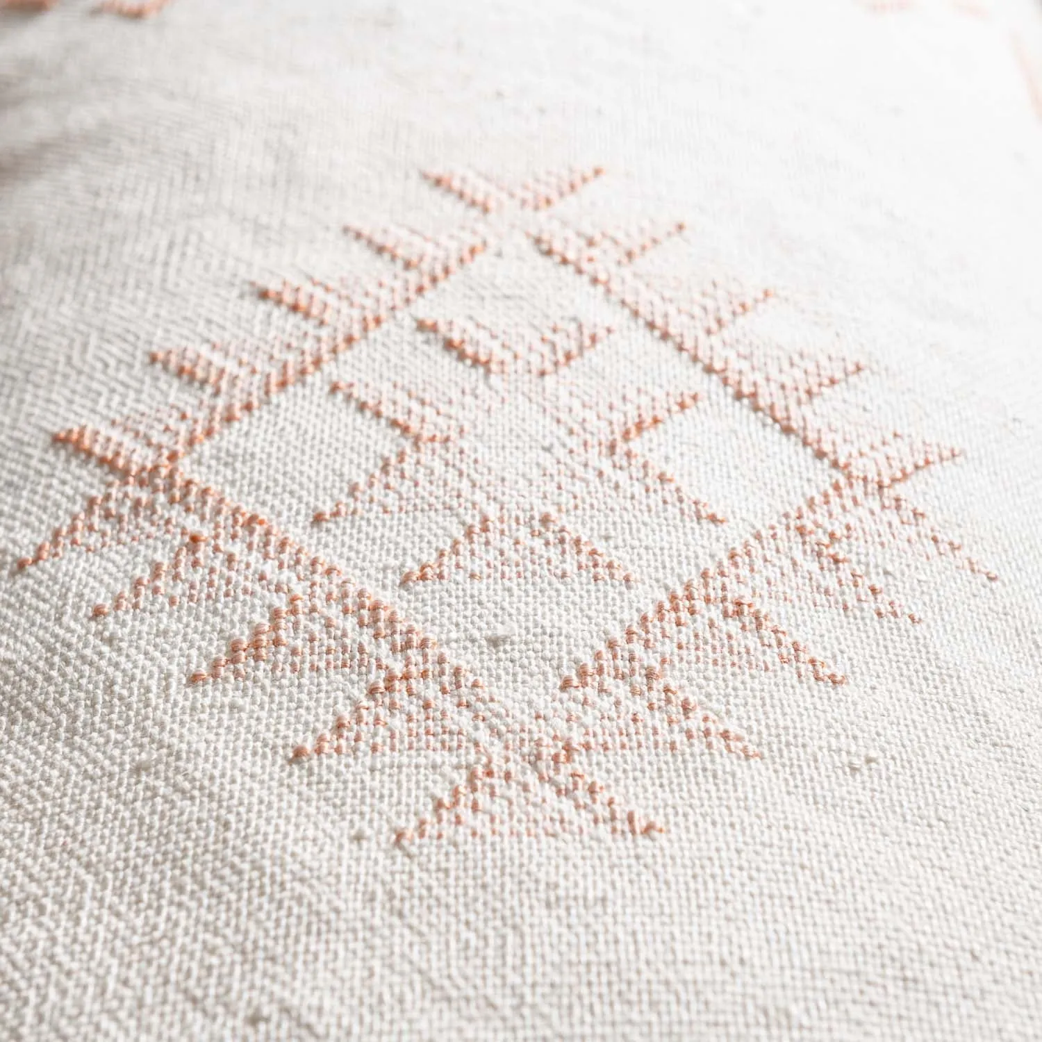 White Cactus silk pillow cover
