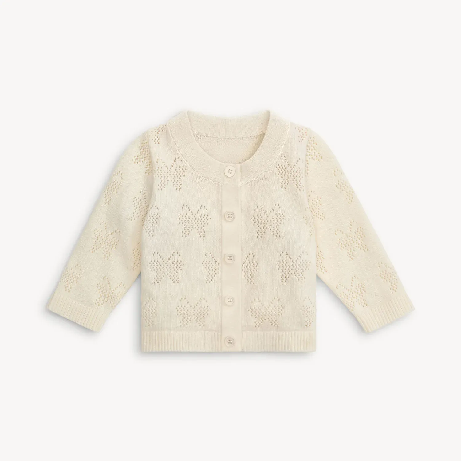 white cotton magnetic cardigan