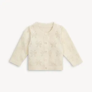white cotton magnetic cardigan