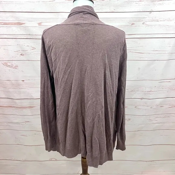 Wilfred Aritzia Dusty Mauve Flaubert Silk Cashmere Open Front Sweater Cardigan
