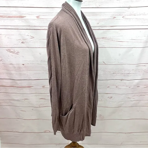 Wilfred Aritzia Dusty Mauve Flaubert Silk Cashmere Open Front Sweater Cardigan