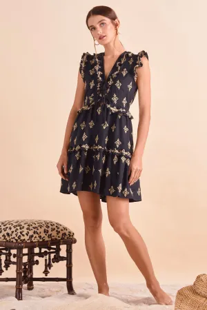 Willow Dress, Blk Khaki