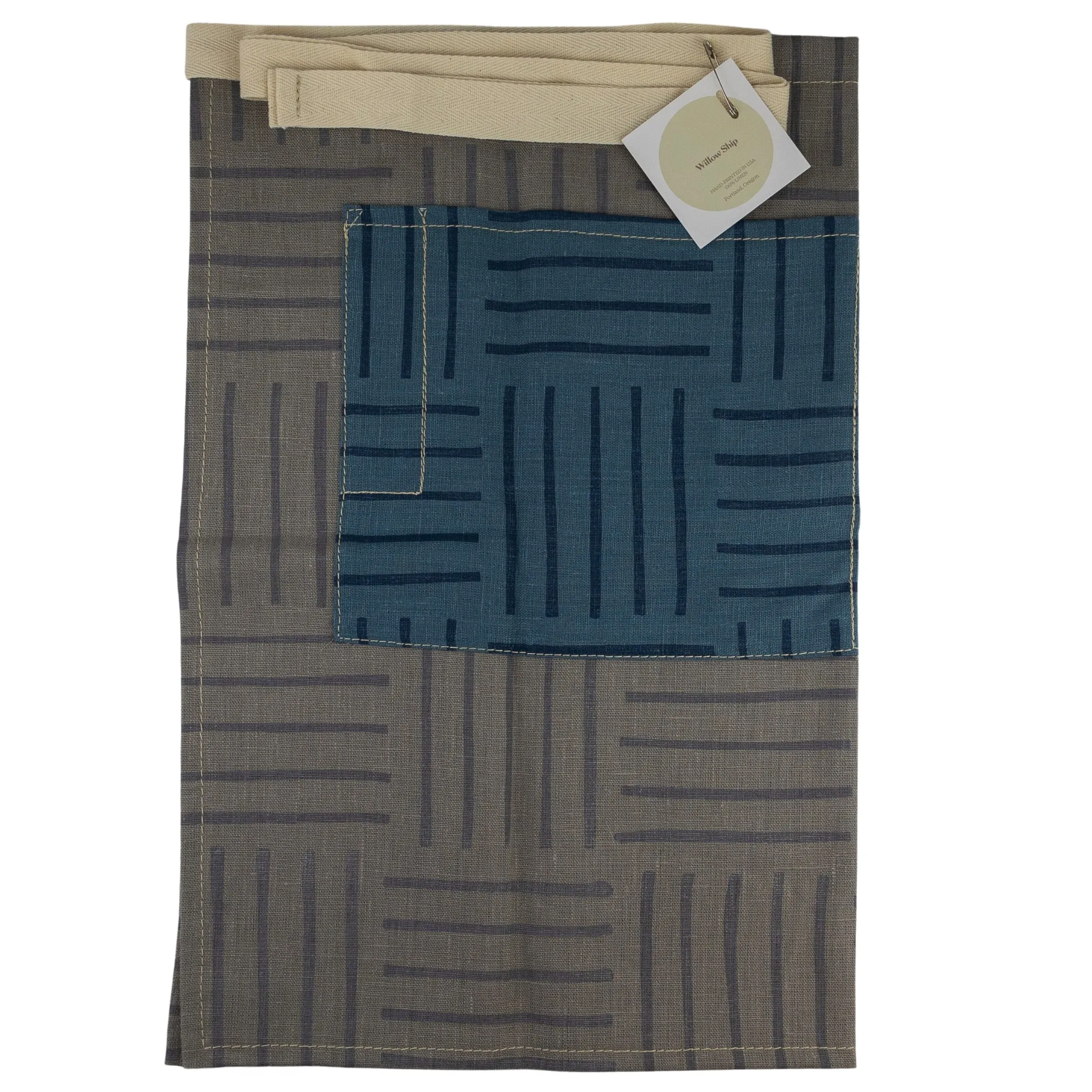 Willow Ship "Hatch" Linen Cafe Apron