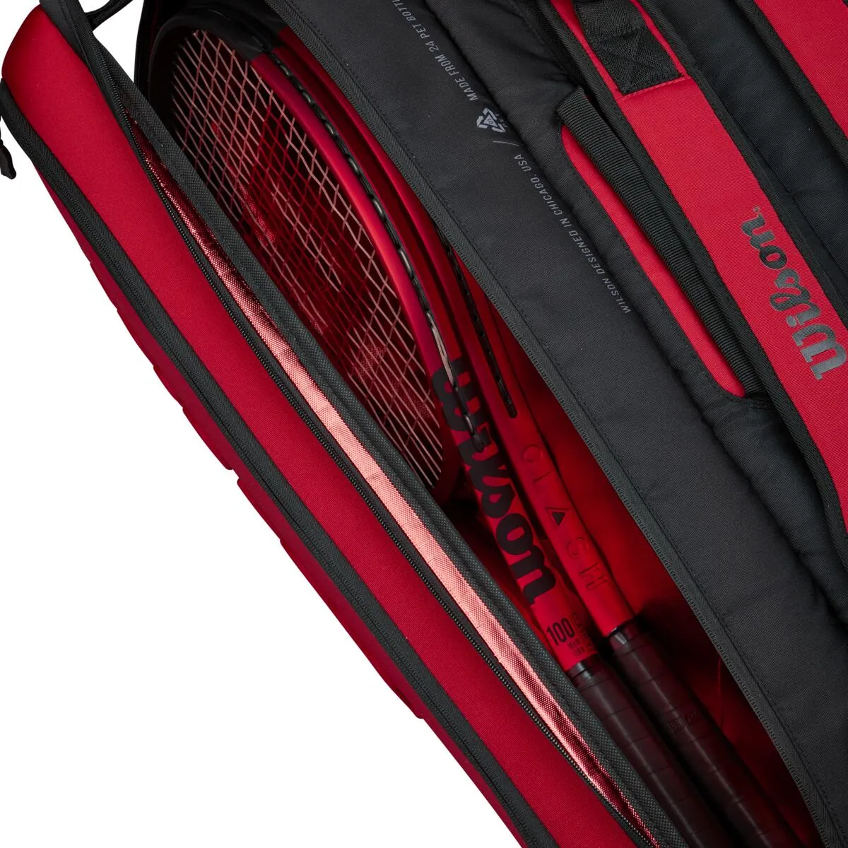 Wilson Clash v2 Super Tour 15 Pack Racquet Bag (Red/Black)