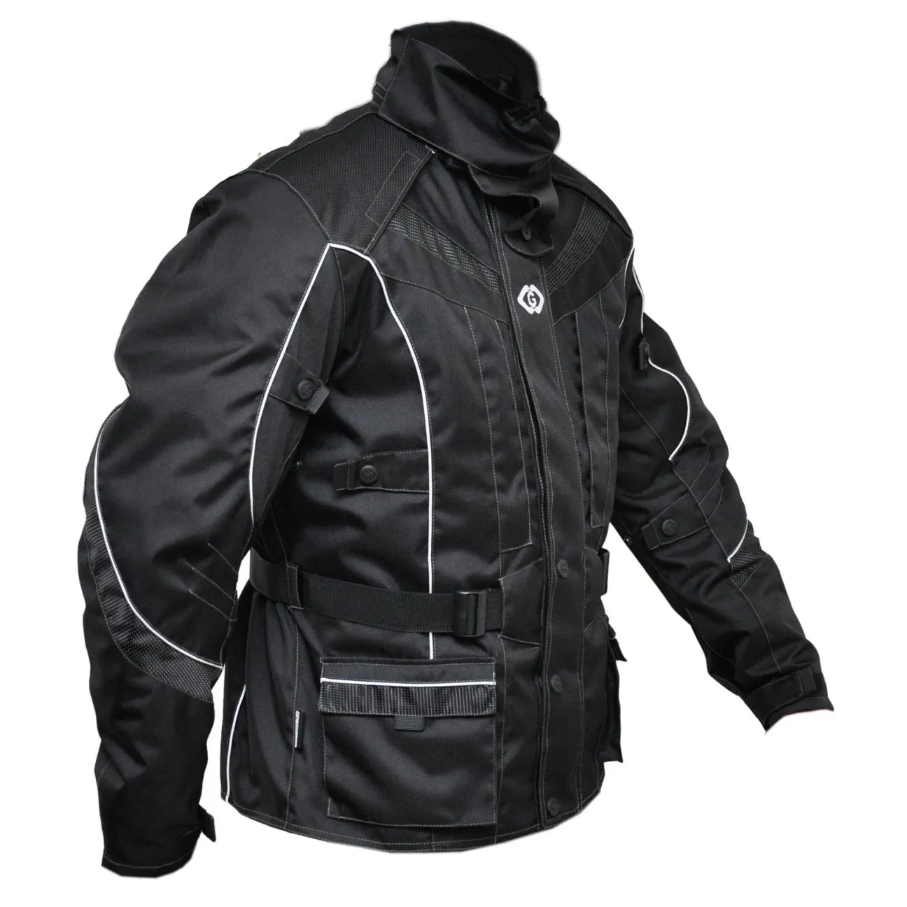 Wolf Textile Motorcycle Armoured Biker Jacket Reflector