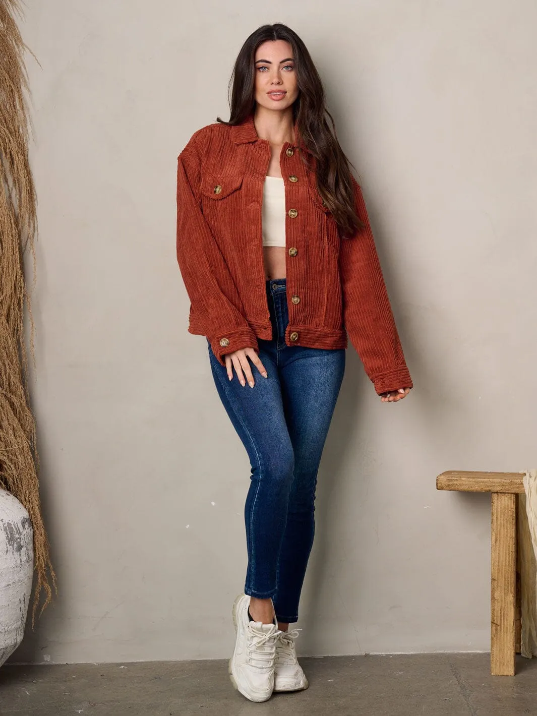 WOMEN'S LONG SLEEVE BUTTON UP JACKET