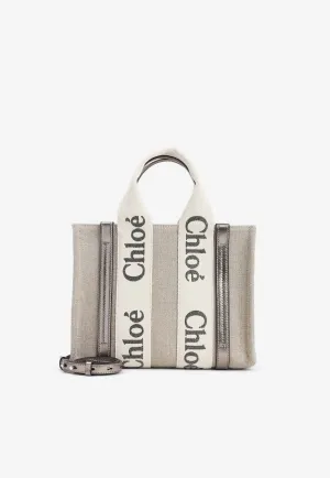 Woody Linen Top Handle Bag