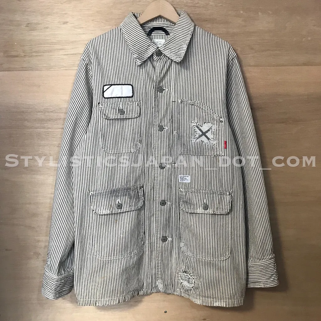 WTaps Extreme Prejudice Doc Smock Jacket White/Brown M/L