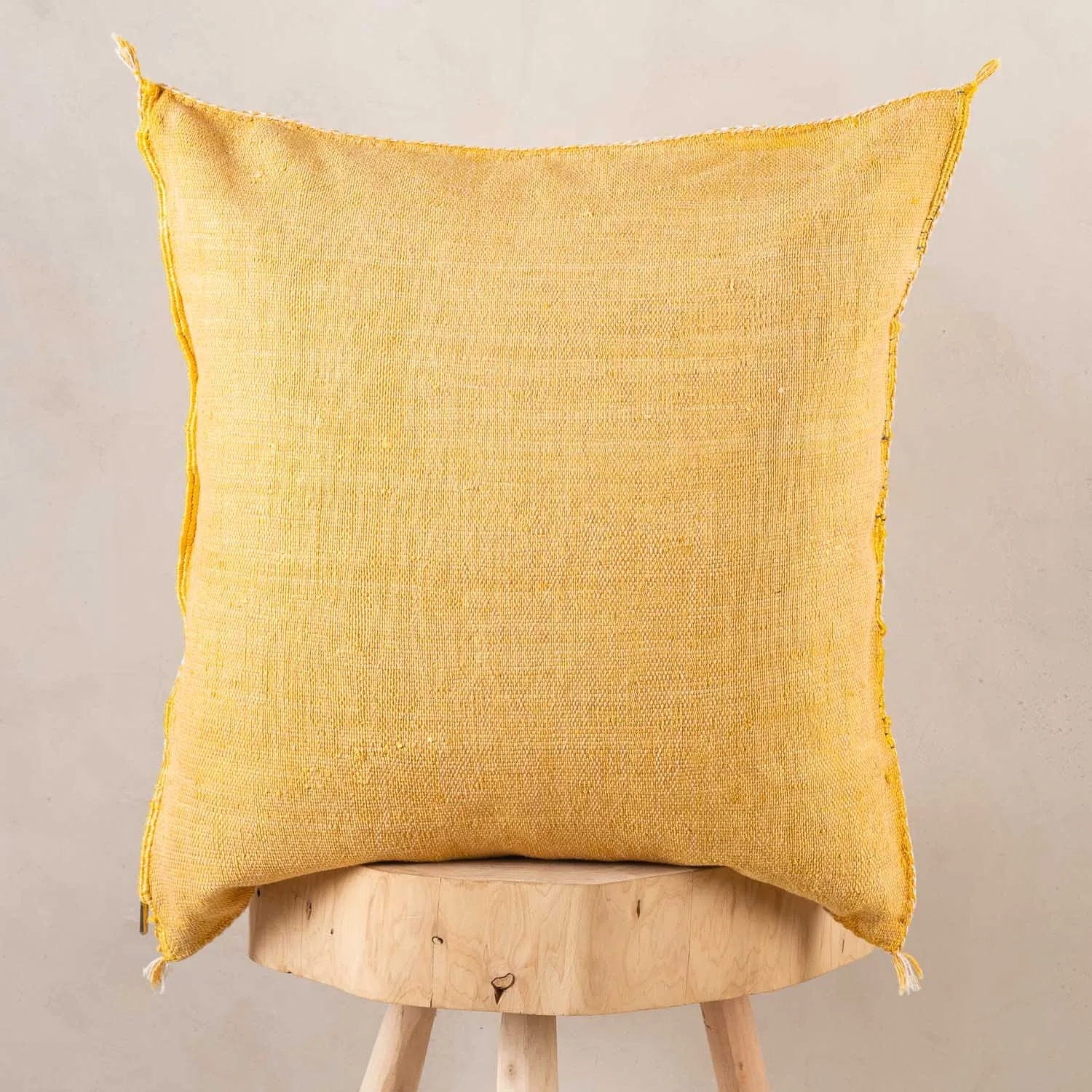 Yellow Cactus silk pillow cover