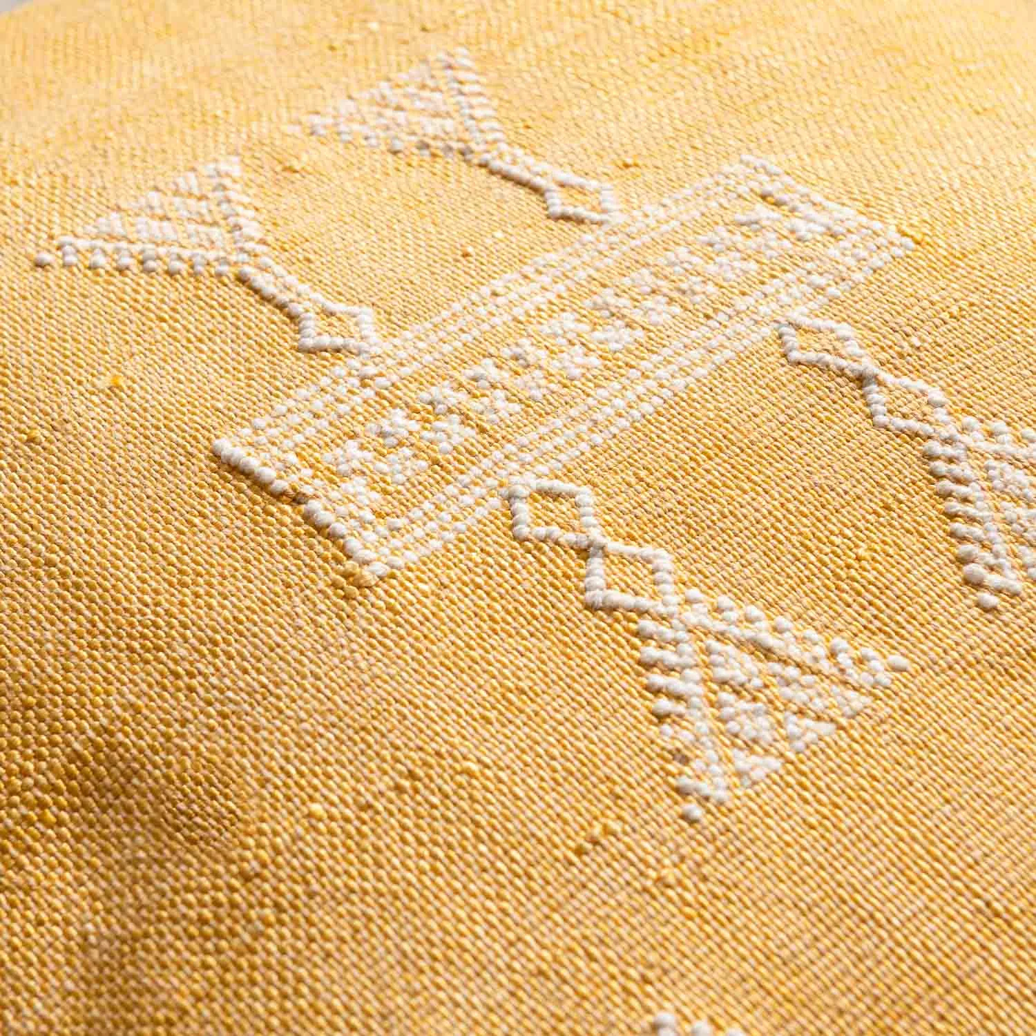 Yellow Cactus silk pillow cover