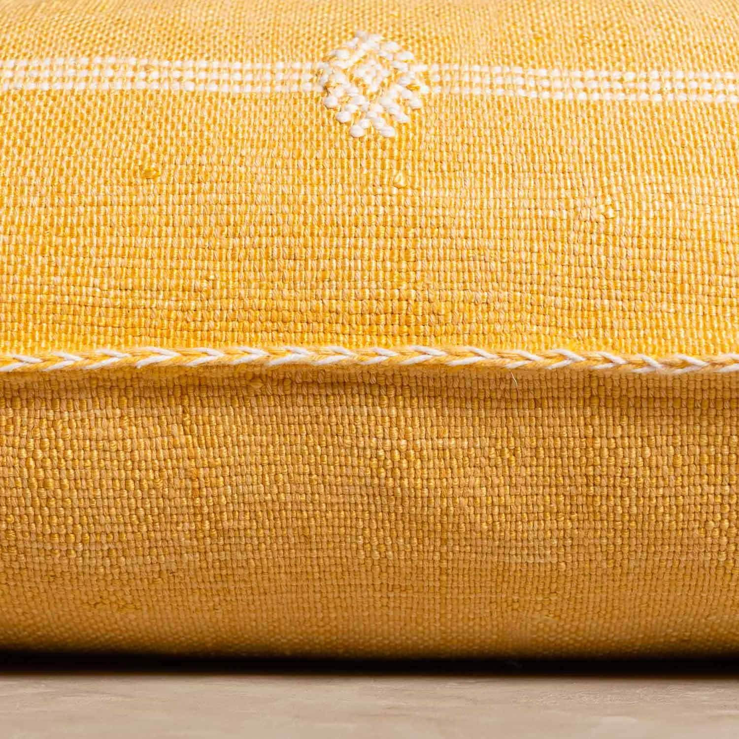 Yellow Cactus silk pillow cover