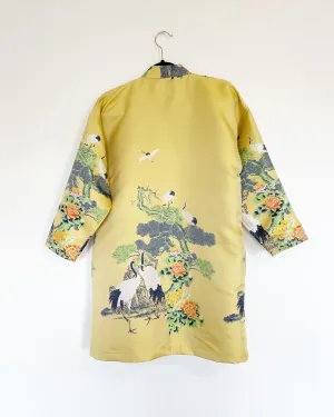 Yellow Silk Brocade with Crane