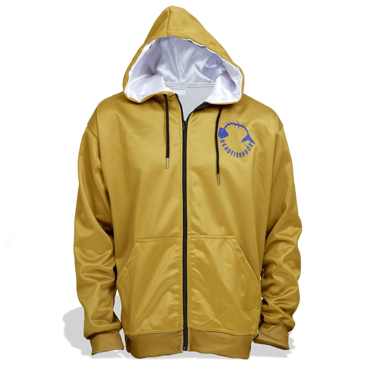 Youth Gold Zippered Hoody with Hand Pockets.