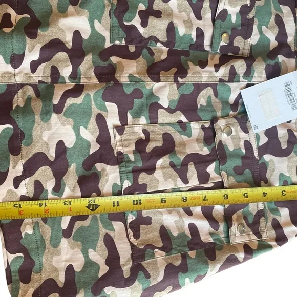 Zara Brown and Green Camouflage Skirt/Skort